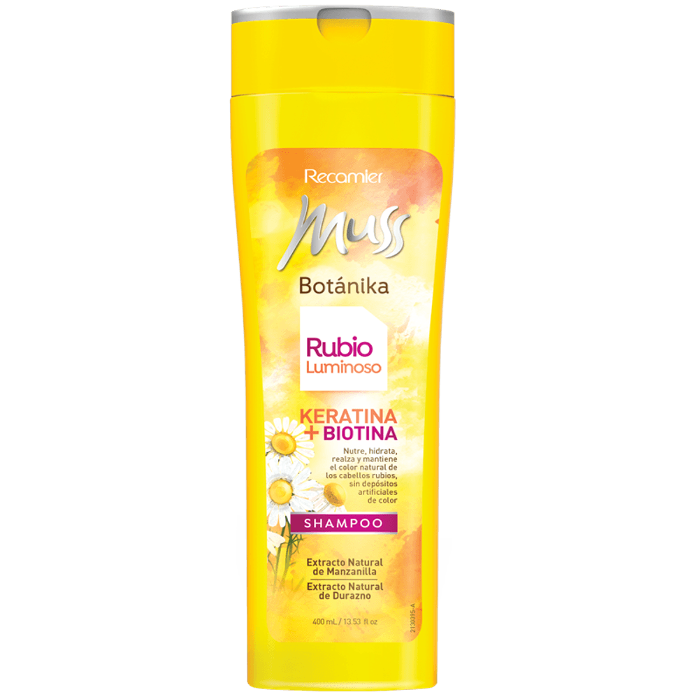 Shampoo Rubio Luminoso Muss Botanika recamierco